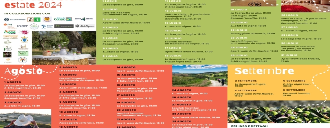 Calendario Eventi Associazione Operatori Turistici estate 2024